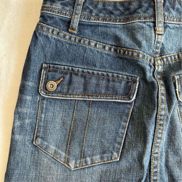 Tommy Hilfiger Vintage Y2K Dark Wash Midi Denim Skirt Size 2 - Picture 9 of 11